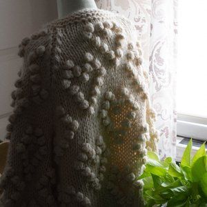 CHICWISH KNIT YOUR LOVE CARDIGAN IN IVORY: XL